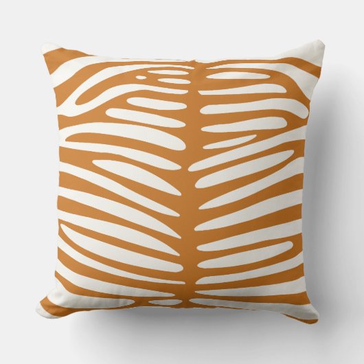 Ochre-off White Zebra Design Pillow Kussen (Voorkant)