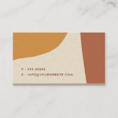Ochre Terracotta Modern Rustiek Abstract Artistiek Visitekaartje (Achterkant)