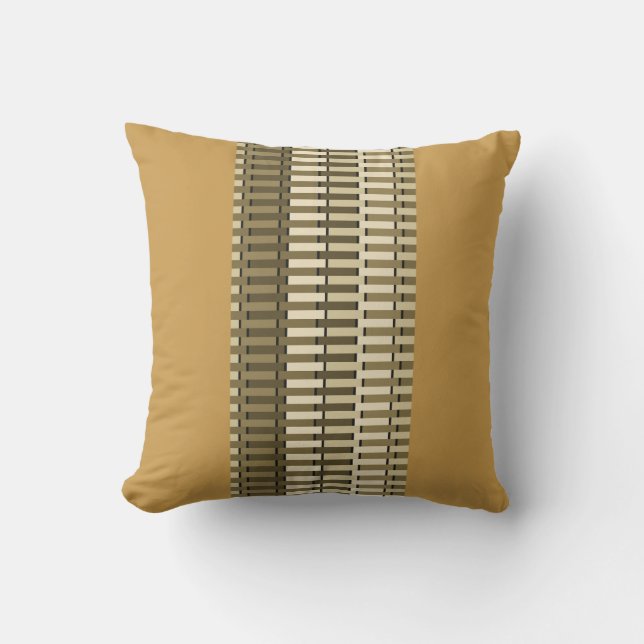 Ochre Yellow Stylish Modern Abstract Pattern Buitenkussen (Voorkant)