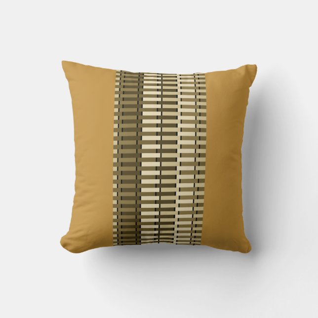 Ochre Yellow Stylish Modern Abstract Pattern Kussen (Voorkant)