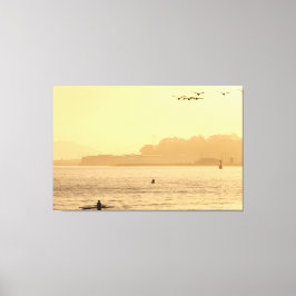 Ochtend aan de baai canvas afdruk