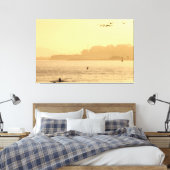 Ochtend aan de baai canvas afdruk (Insitu (Slaapkamer))