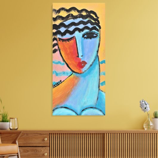 Ochtend Abstract Portret Uitgerekt Canvas Print (Insitu (Woonkamer))