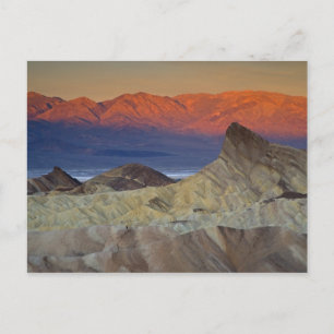 Ochtend eerste licht op Zabriskie Point en Briefkaart