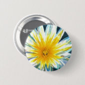 Ochtend Heldere Witte Gele Bloem op Midnight Ronde Button 5,7 Cm (Voorkant /achterkant)