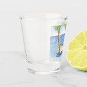 Ochtend in Bali Waterverf Shot Glas (Links)