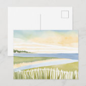 Ochtend in Chatham | Cape Cod Waterverf schilderij Briefkaart (Voorkant / Achterkant)