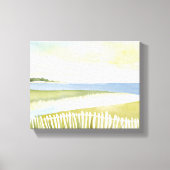 Ochtend in Chatham | Cape Cod Waterverf schilderij Canvas Afdruk (Voorkant)