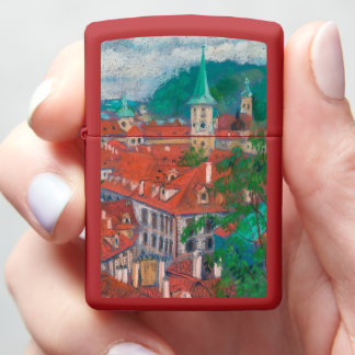 Ochtend in Praag Tsjechisch stadsgezicht pastel sc