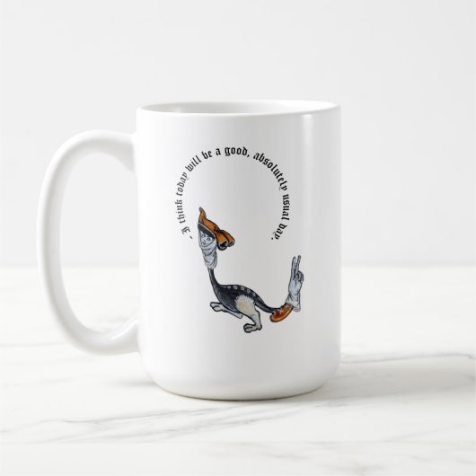 Ochtend Koffie Mok met Vriendelijke Middeleeuwse M (Links)