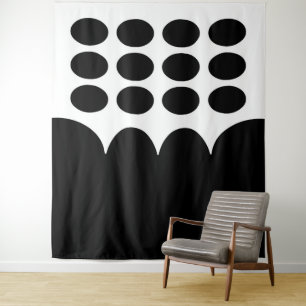 "Ochtend" Minimaal Abstract Zwart-wit Wandkleed