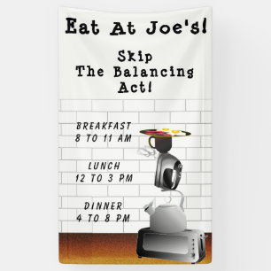 Ochtend Ontbijt Fastfood Spandoek