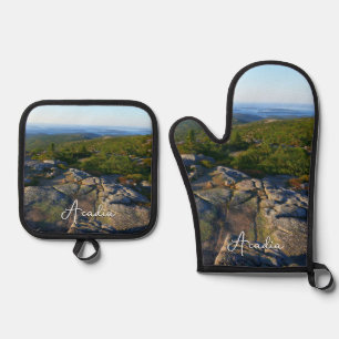 Ochtend op de top van Cadillac Mountain in Acadia Ovenwant & Pannenlap Set