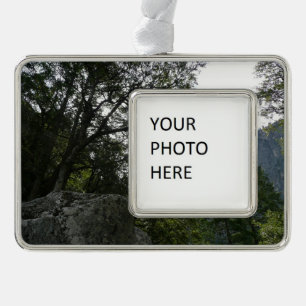 Ochtend op het pad naar Vernal Falls in Yosemite Verzilverd Kader Ornament