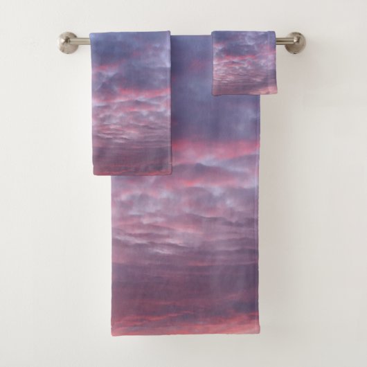 Ochtend paarse Sunrise handdoek set (Insitu)