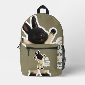 Ochtend Stretch Bunny Sticker Gedrukte Rugzak 1.2