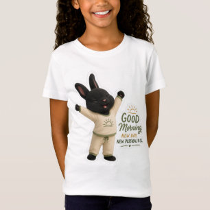 Ochtend Stretch Konijn Sticker T-shirt