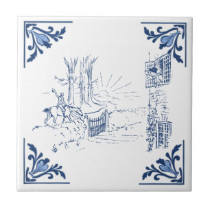 Ochtend Stuur Uit Delfts Blauw En Wit Tegeltje