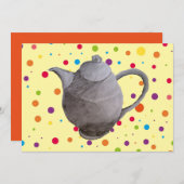 Ochtend Thee retro date cafe party Kaart (Voorkant / Achterkant)