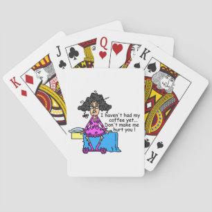 Ochtend voor koffie Humor Pokerkaarten
