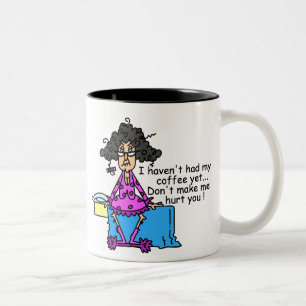 Ochtend voor koffie Humor Tweekleurige Koffiemok