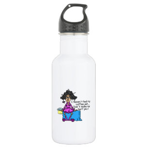 Ochtend voor koffie Humor Waterfles