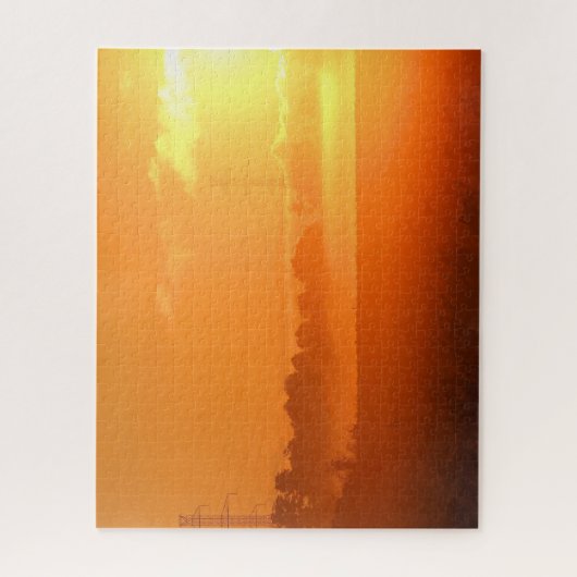 Ochtend Zonsopgang met Mist Legpuzzel (Verticaal)