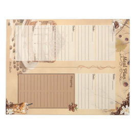 Ochtendbrouw 7-daagse maaltijdplanner scheurblok notitieblok