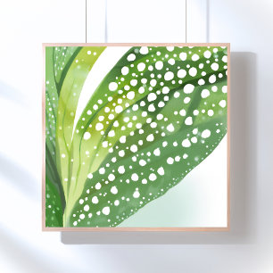 Ochtenddauw   Moderne Botanische Aquarel Poster