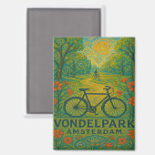 Ochtendgloed in het Vondelpark Magneet (Voorkant / Achterkant)