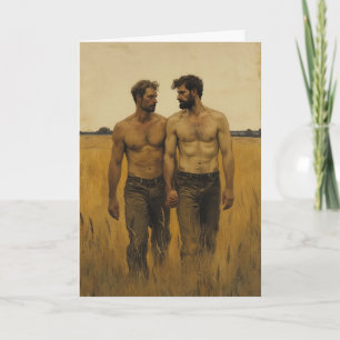 Ochtendgloren in gouden tarwe kaart