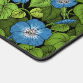 Ochtendglorie in blauw en groen bureaumat (Hoek)