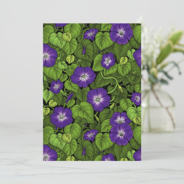 Ochtendglorie in paarse en groene (Staand voorkant)