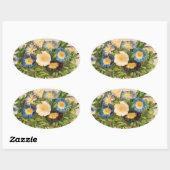 ochtendglorie ovale sticker (Vel)