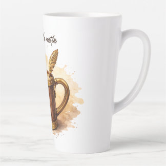 Ochtendinkt kopje latte mok