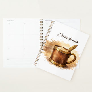 Ochtendinkt kopje planner