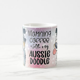 Ochtendkoffie met mijn Aussie Doodle Koffiemok