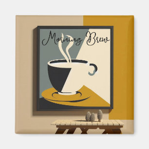 Ochtendkoffie Wekker Decoratie Magneet