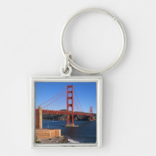Ochtendlicht baadt de Golden Gate Bridge Sleutelhanger