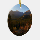 Ochtendlicht op de Rocky Mountains in de herfst Keramisch Ornament (Rechts)