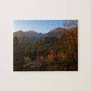 Ochtendlicht op de Rocky Mountains in de herfst Legpuzzel