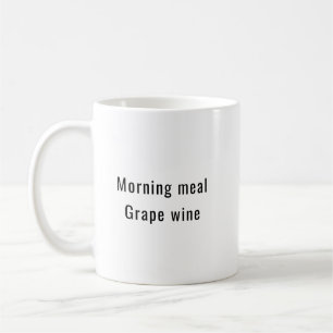 Ochtendmaaltijd Druivenwijn Grappig Schattige Koffiemok