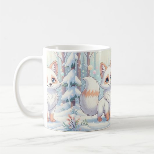 Ochtendmagie in de Sneeuw Koffiemok (Links)