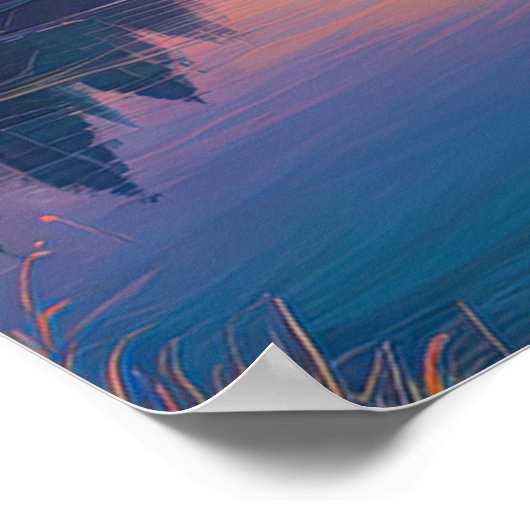 Ochtendmist in het Serene Pine Forest Poster (Hoek)