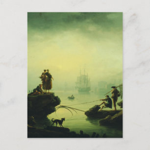 Ochtendmist op zee door Joseph Vernet ansichtkaart Briefkaart