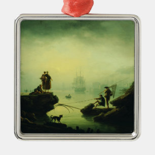 Ochtendmist op zee door Joseph Vernet Metalen Ornament