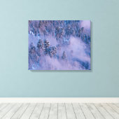 Ochtendmist (Winter) Canvas Afdruk (Insitu (Houten vloer))