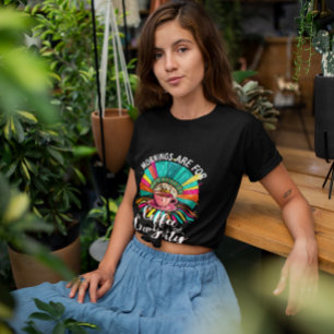 Ochtends Koffie Creativiteit Levendige Kleuren Caf T-shirt