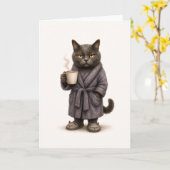 Ochtendstemming Kat Kaart (Gele Bloem)
