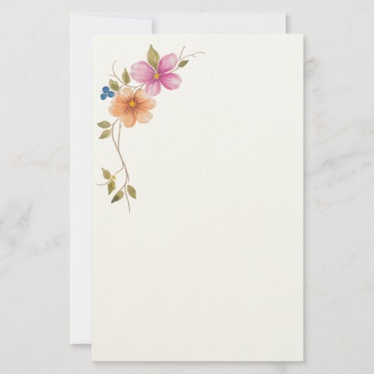 Ochtendweide Bloesems Briefpapier (Voorkant)